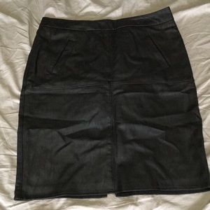 Faux Leather Pencil Skirt